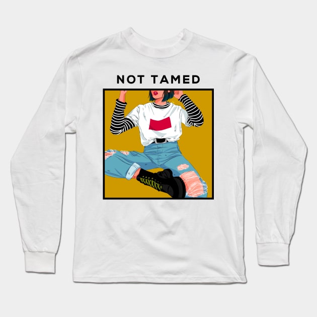 NOT TAMED Long Sleeve T-Shirt by lowercasev